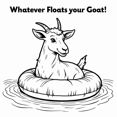 The Words Whatever Floats Your Goat On The Top Of... Coloring Page