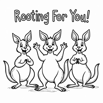 The Words Rooting For You On The Top Of Page... Coloring Page
