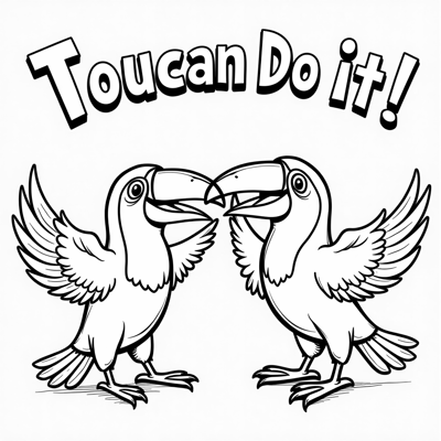 The Words Toucan Do It On The Top Of Page Toucans... Coloring Page