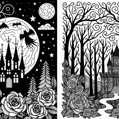 Dark Romance Coloring Page