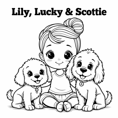 The Words Lily Lucky Scottie On The Top Of Page A... Coloring Page