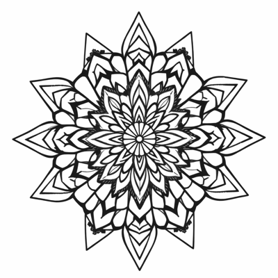 A Geometric Pattern Using Shapes Coloring Page