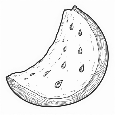 Watermelon Image Coloring Page