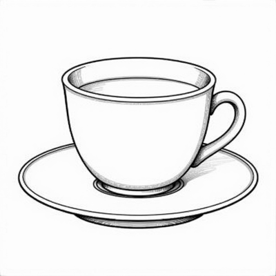 A Vibrant Red Heartshaped Coffee Cup Filled With... Coloring Page
