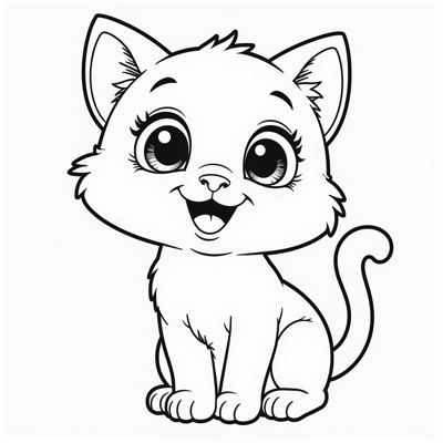 Cat Coloring Page