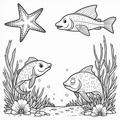 Underwater Kingdom Lies Hidden Beneath The Waves... Coloring Page