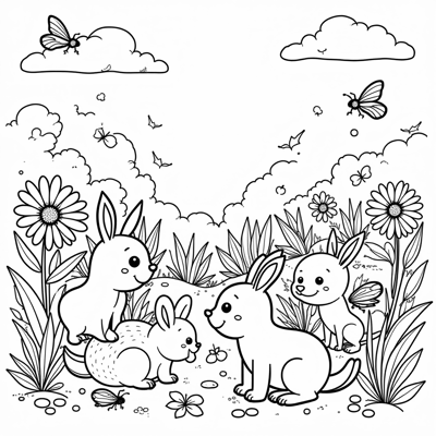 A Nice Garden Coloring Page