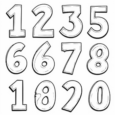 Rainbow Numbers 110 Coloring Page