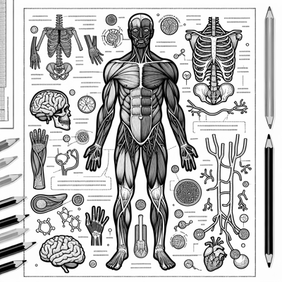 Human Anatomy Body Coloring Page