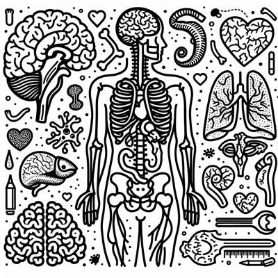 Human Anatomy Body Coloring Page