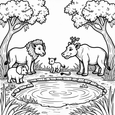 ZOO Coloring Page