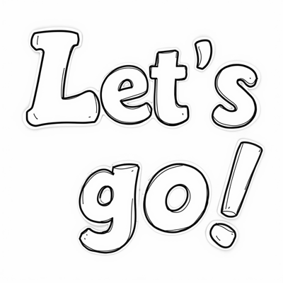 Let’s Go. Coloring Page