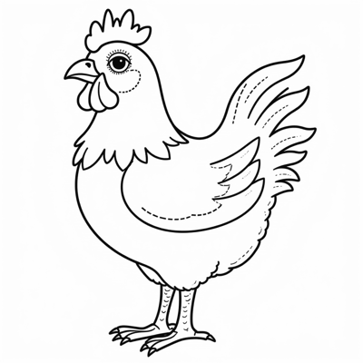 Chicken Coloring Page