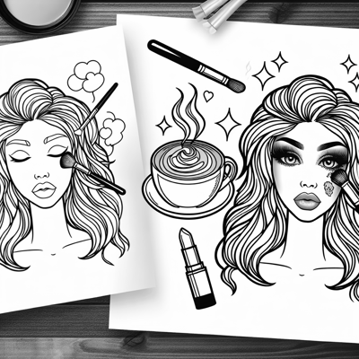 I Woke Up Like This Okay Maybe After Coffee And A... Coloring Page