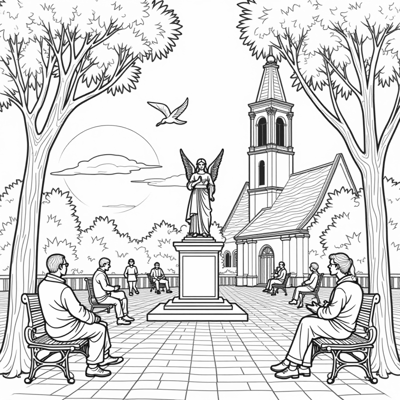 Catholic Relaxation Coloring Page