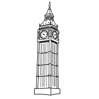 Big Ben London Coloring Page