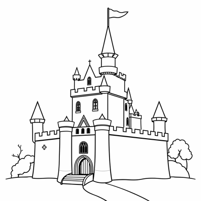 Windsor Castle Coloring Page