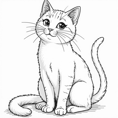 A Creative Cats Coloring Page