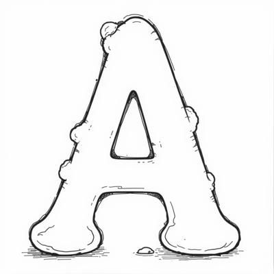 The Letter A Like A Little Child Coloring Page