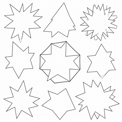 Geometric Shapes Coloring Page