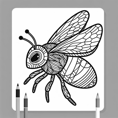 85 X 11 Size Bumblebee Coloring Page