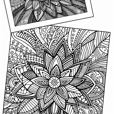 Zentangle Coloring Page