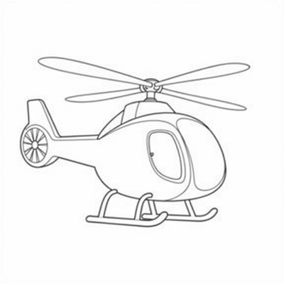 Helicopter Image Coloring Page