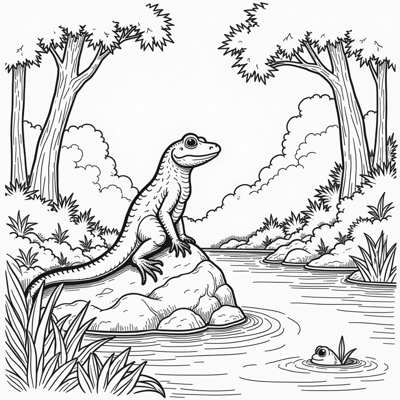 Greninja Pokemon Coloring Page