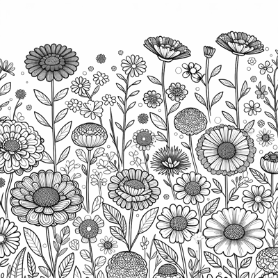 Flowers Coloring Page