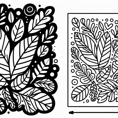 The Word And With Fall Leaves Coloring Page