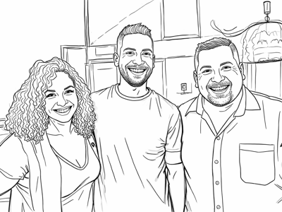 A Man And A Woman Are Standing Next To Each Other... Coloring Page