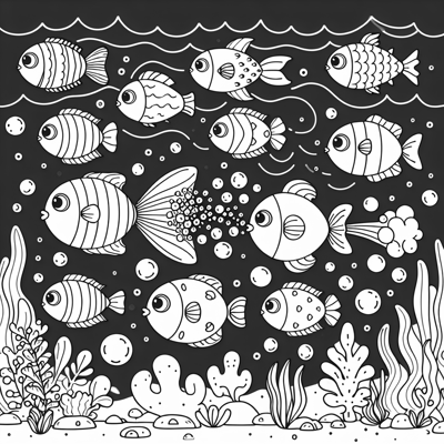 Fish Farting Coloring Page