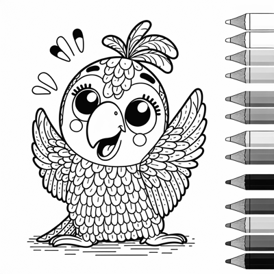 Parrot Farting Coloring Page