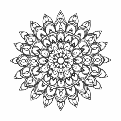 A Mathematical Pattern Of Circles Coloring Page