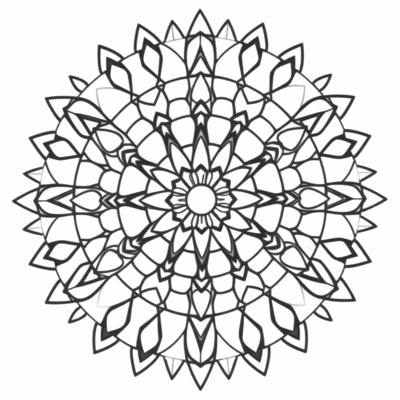 A Mathematical Pattern Of Circles And Triangles Coloring Page