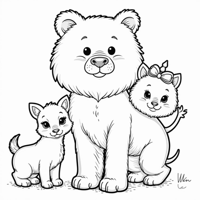 Create A Document Describing Emojis And Animals. Coloring Page