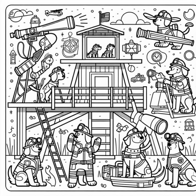 Paw Patrol Look Out Coloring Page