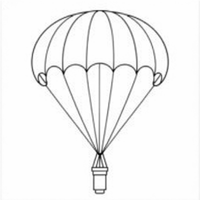 Parachute Coloring Page