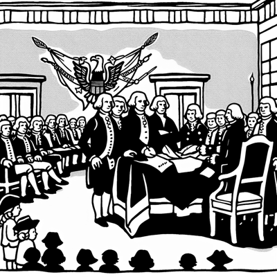 Declaration Of Independence 1776 United States Of... Coloring Page