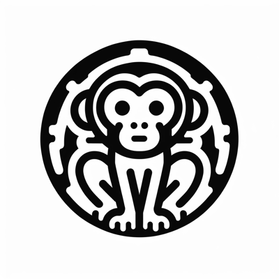 One Monkey Coloring Page