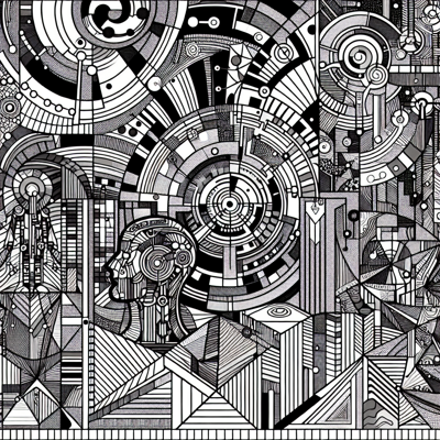 Create A Futuristic Dreamscape With Abstract... Coloring Page