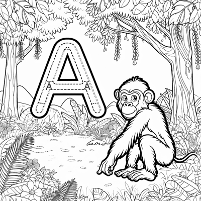 Generate A Tracing Sheet For The Alphabet A... Coloring Page