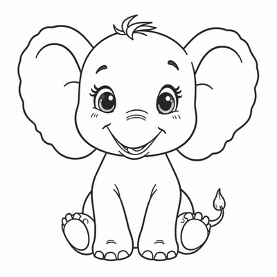 Elephant Coloring Page