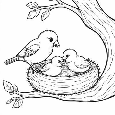 The Bird Does The Love Dance Coloring Page