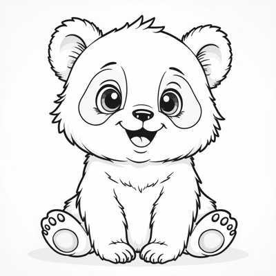 A Baby Panda Coloring Page