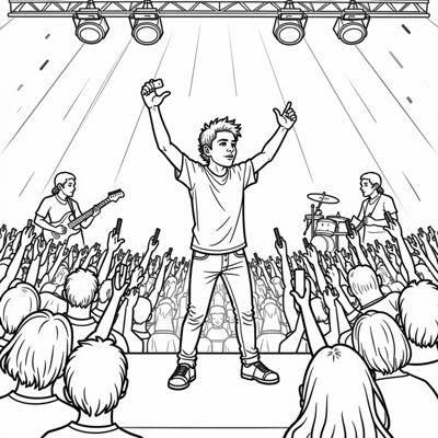Justin Bieber Coloring Page