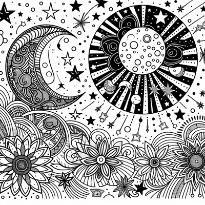 New Moon Coloring Page