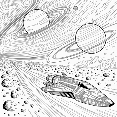 Galaxy Coloring Page
