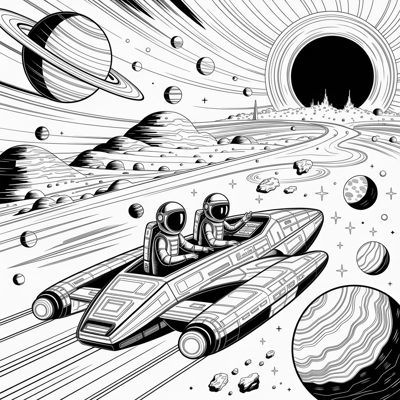 Space Coloring Page
