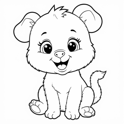 Cute Animals Coloring Page